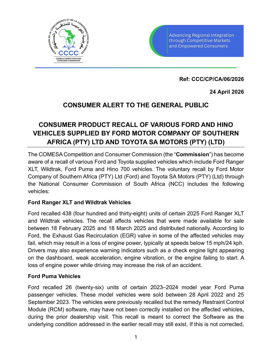 COMESA Competition & Consumer Commission tweet media