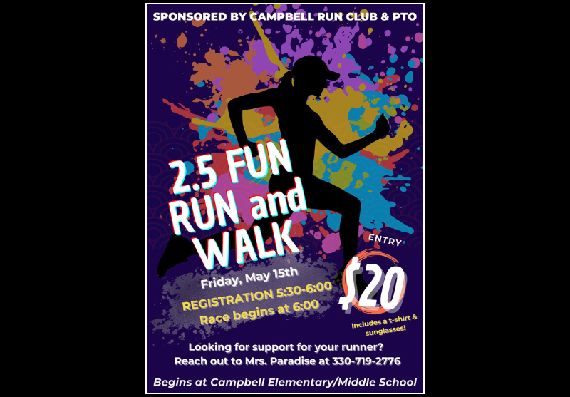 CCSDRedDevils's tweet photo. Attention Campbell!
It's the return of the Color Run! Save the date for May 15th and join the 2.5 Mile Fun Run sponsored by the Run Club and the Campbell Elementary-Middle School PTO! More information including pre-registration information to...
https://t.co/k1au8OF91u https://t.co/dCuoIchojE