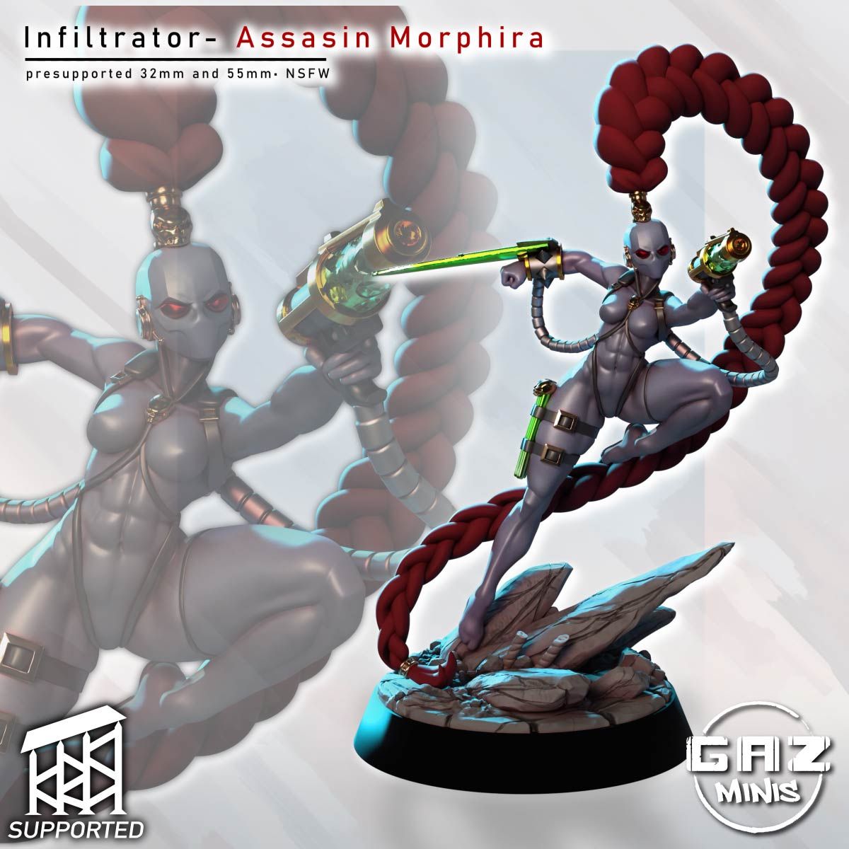 TabletopXtra's tweet image. Assassin Morphira by Gaz Minis. Blades, a hood, and a look that says the exit's already planned. Five scales, resin.

tabletopxtra.co.uk/collections/ga…

#miniatures #gazminis #fantasy