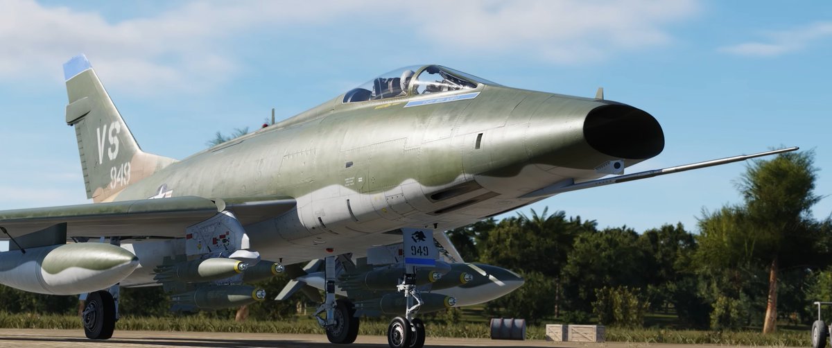 oretalha's tweet image. Out of nowhere, we got the F-100D Super Sabre in DCS. 

It’s so ugly… it’s beautiful 😍

#dcsworld #flightsimulator