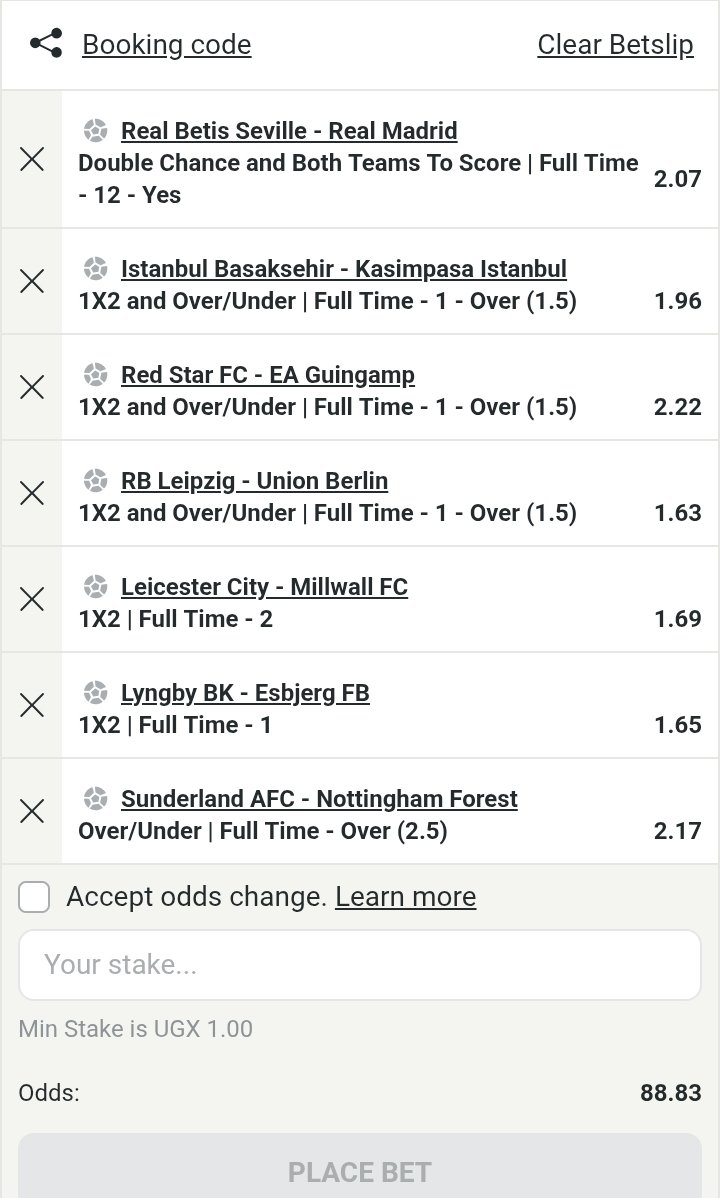 XTTLJ88 👈 Booking Code Betpawa