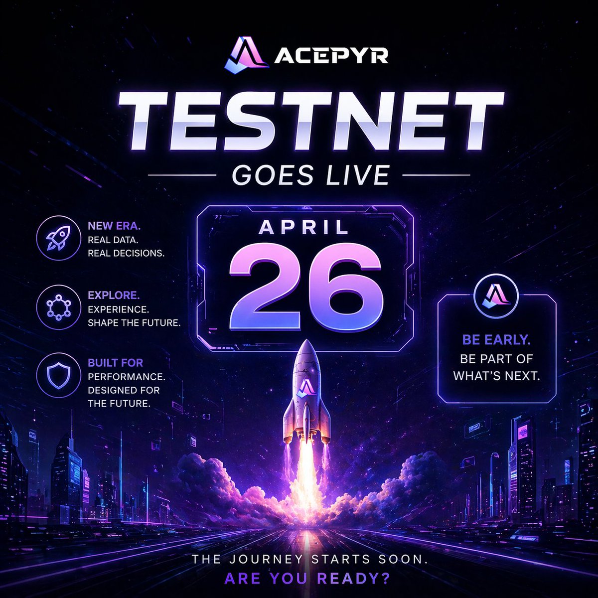 BaroAkhrang's tweet image. Acepyr Testnet is coming on April 26 🔥

Here's how to position yourself for Testnet 👇

1⃣ Join DC : discord.gg/bxeh8taBBF

2⃣ Create your account and join waitlist 
acepyr.com/landing?ref=da…

@acepyr_  is building interactive, game like environments where users make decisions