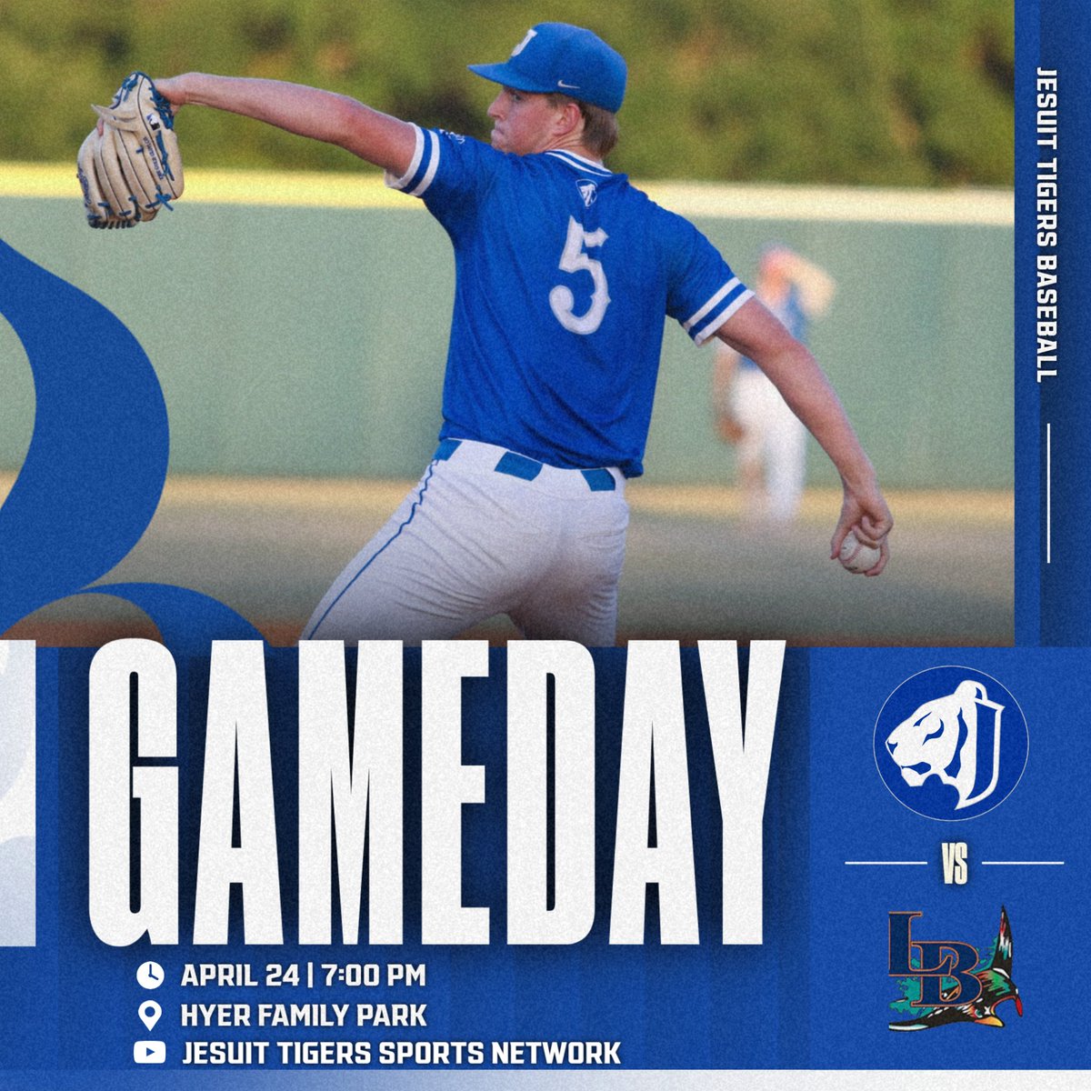 JesuitBaseball's tweet image. Ready to go!

Jesuit hosts Lemon Bay at home in the Region Quarterfinal, come out and cheer on the Tigers!

If you can't make it to the game, the livestream is available on the Jesuit Tigers Sports Network below:

youtube.com/live/QWplryd-q…

#AMDG #GoTigers @Biggamebobby