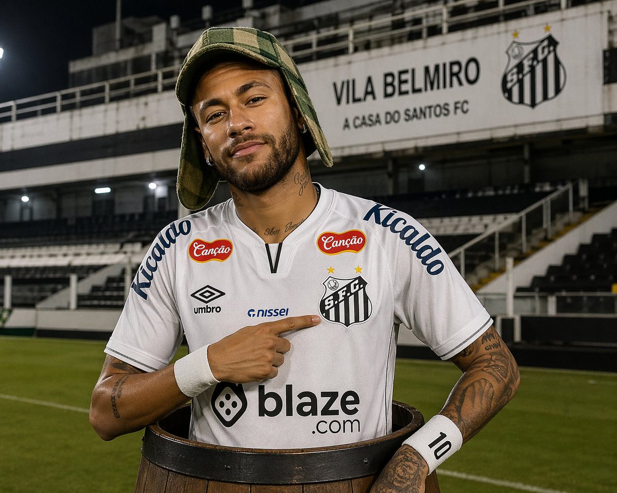 O Neymar entrou mesmo pra turma do chaves , só joga na vila 😂