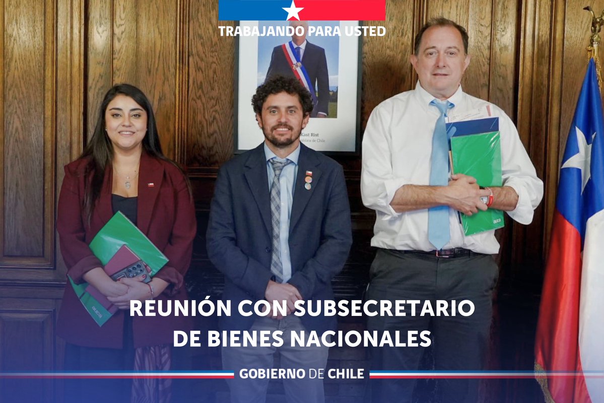 Junto a la subsecretaria Natalia Aguilar, nos reunimos en el Ministerio de Bienes Nacionales con el subsecretario Javier Peró para seguir trabajando en la articulación entre ambas carteras, abordando el plan que busca enfrentar la crisis habitacional de nuestro país mediante una