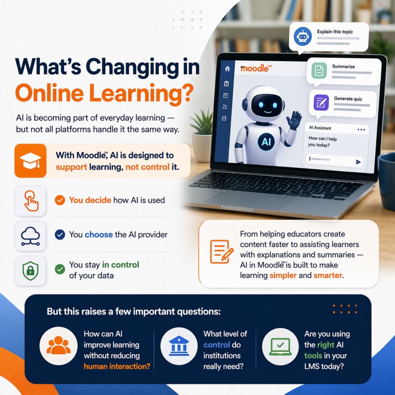 lmsaceofficial's tweet image. AI is transforming eLearning—making content creation faster and learning more personalized.

lmsace.com

#moodle #AI #elearning #opensource #LMS #LMSACE