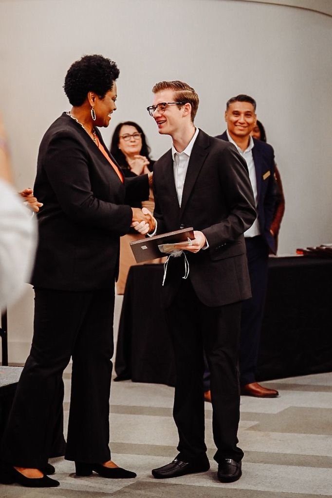 HumbleISD_SECHS's tweet photo. From our halls to the city stage, our very own Knight Clayton W.  was honored with THE Mayor’s Next Generation Award. #KNIGHTPRIDE @HUMBLEISD #HUMBLEISD #CityofHouston https://t.co/VmqUpNiYHg