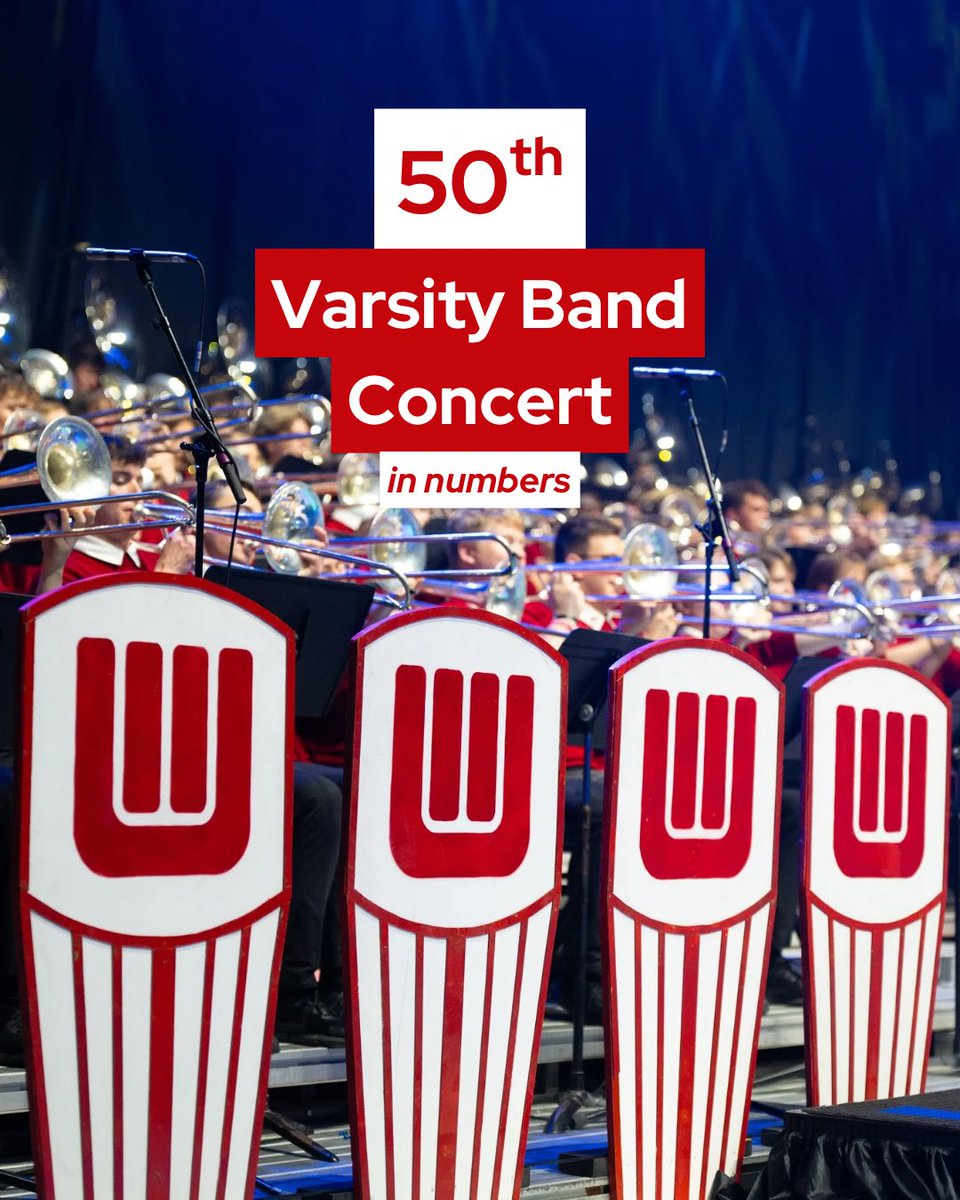 badgerband's tweet photo. The Varsity Band Concert, by the numbers. 📊

📸: Jack Pantaleo - @jacksnapsband

#EatARock #OnWisconsin https://t.co/cIYhWiO6dP