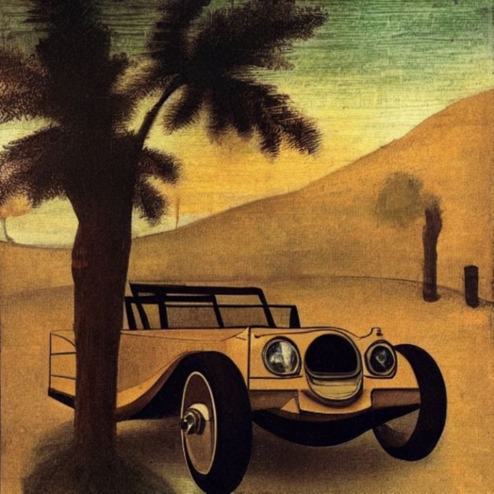 ModahSaleh's tweet photo. Art of the Day! "Antique model car". Buy at: https://t.co/gdZFFEIijI https://t.co/tSO8pU6XQA