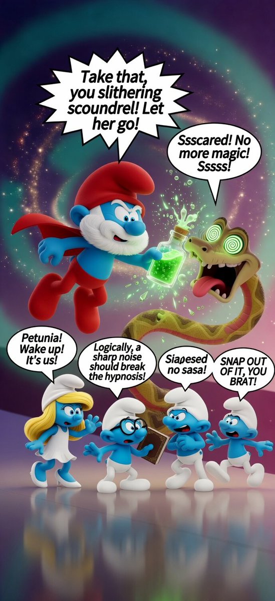 OzzyZapp24751's tweet photo. @martinez_r53033 Glad you like doing Petula from The Smurfs cartoon crossover with Kaa the snake so do I even with Smurfette and the others https://t.co/tLldhSLArU