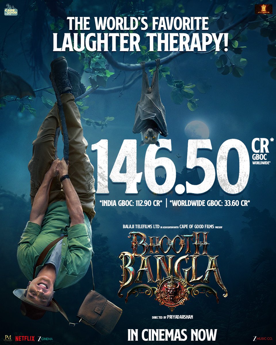 film ek perfect crowd pleaser ban gayi hai linktr.ee/BhoothBanglaTi… 146.50cr worldwide #BhoothBangla