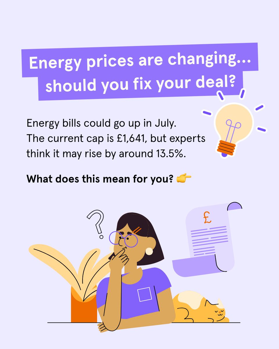 UKMoneyWellness's tweet image. Energy bills could rise again in July. The current price cap is £1,641 for the average household, but forecasts suggest it may increase by around 13.5%. 💡

If you’re worried about rising costs, here’s a simple breakdown of what to know.

#EnergyPrices #EnergyBill #CostOfLiving
