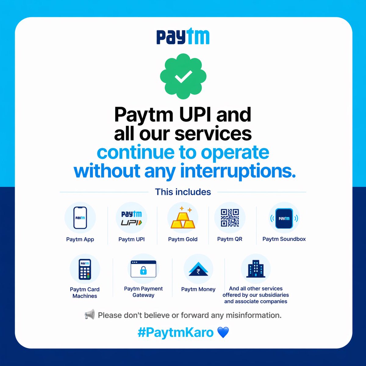 Paytm tweet media