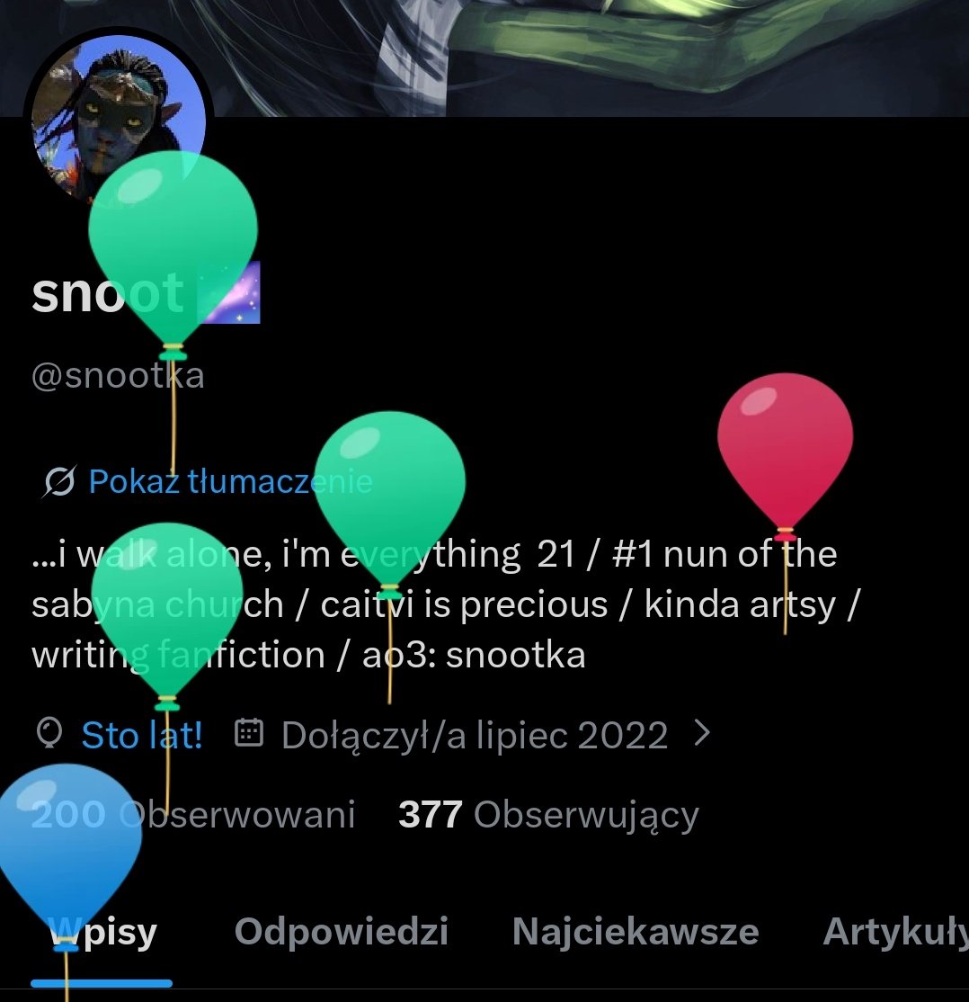 snootka's tweet photo. Balloon day for me today yaay 🎉🎊 https://t.co/gLnIqRmyCU
