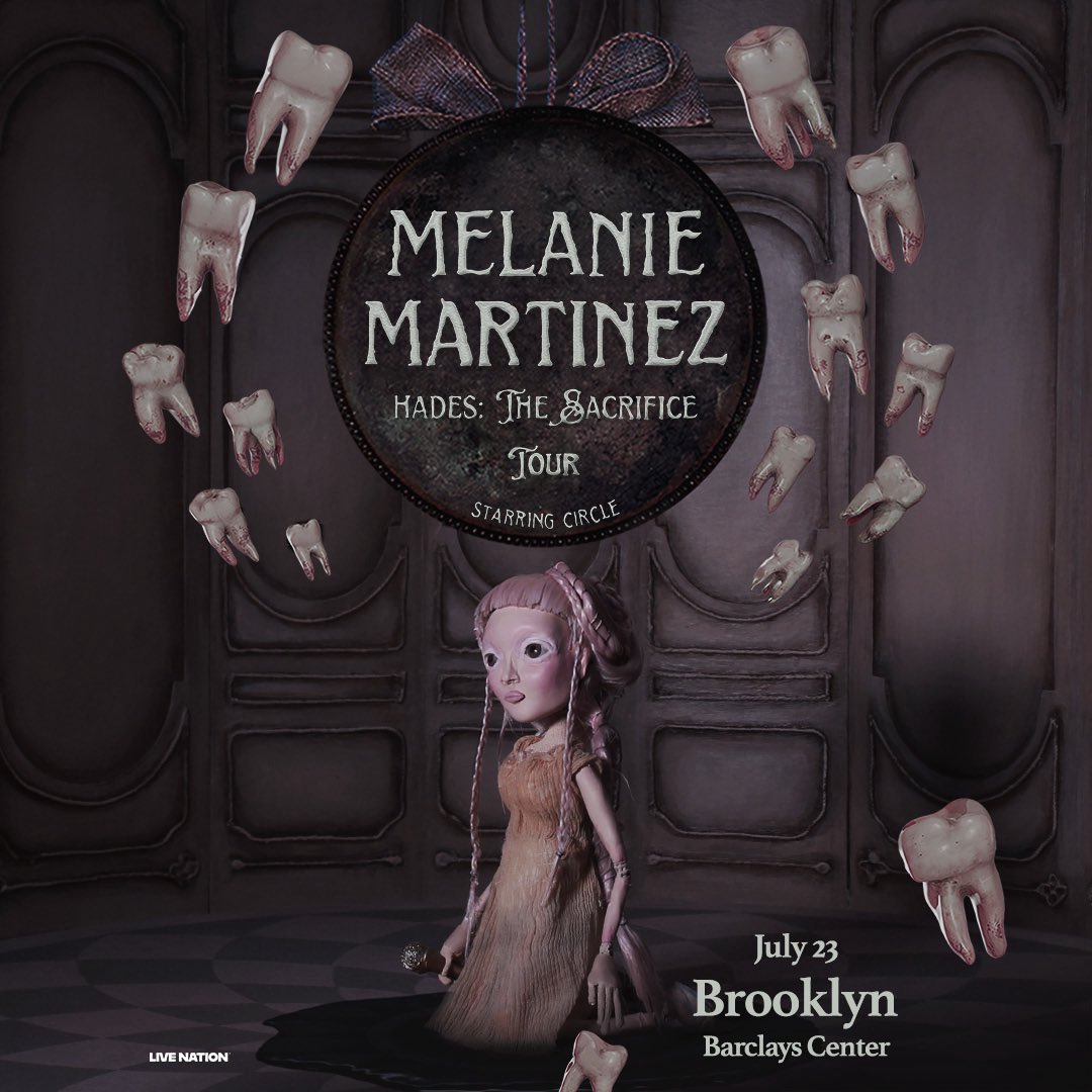 barclayscenter's tweet photo. MELANIE MARTINEZ ✼ HADES: THE SACRIFICE ✼ BROOKLYN ✼ JULY 23 ✼ Tickets on sale now. ♡˚
🎟️ : https://t.co/TdnRcrQRs3 https://t.co/G4a0beBnYP