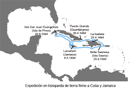Expedición de Colón en busca de tierra firme. Visitaron las costas de Cuba, Jamaica y Puerto Rico. #CubaMined#TenemosMemoria