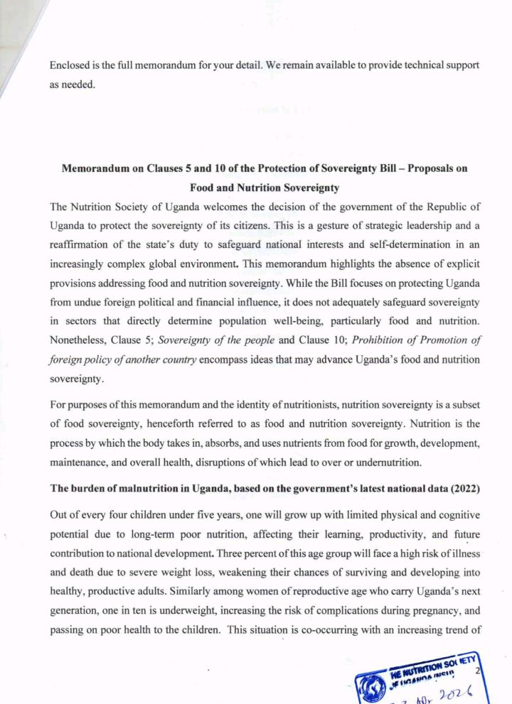 Nutrition Society of Uganda tweet media