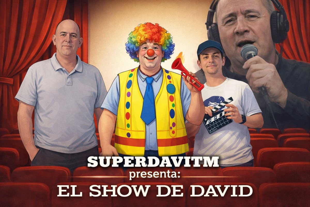 🎭🎙️ EL SHOW DE DAVID – EPISODIO 31 🎙️🎭

Y después de youtu.be/D77ZkbMm6Bg?si…

El 26 de Abril llega el Especial: “Los Cómicos de la Legua y el Legado de Superdavitm” 

Del escenario clásico… al multiverso.

#ElShowDeDavid #Superdavitm #Podcast #Humor #Teatro