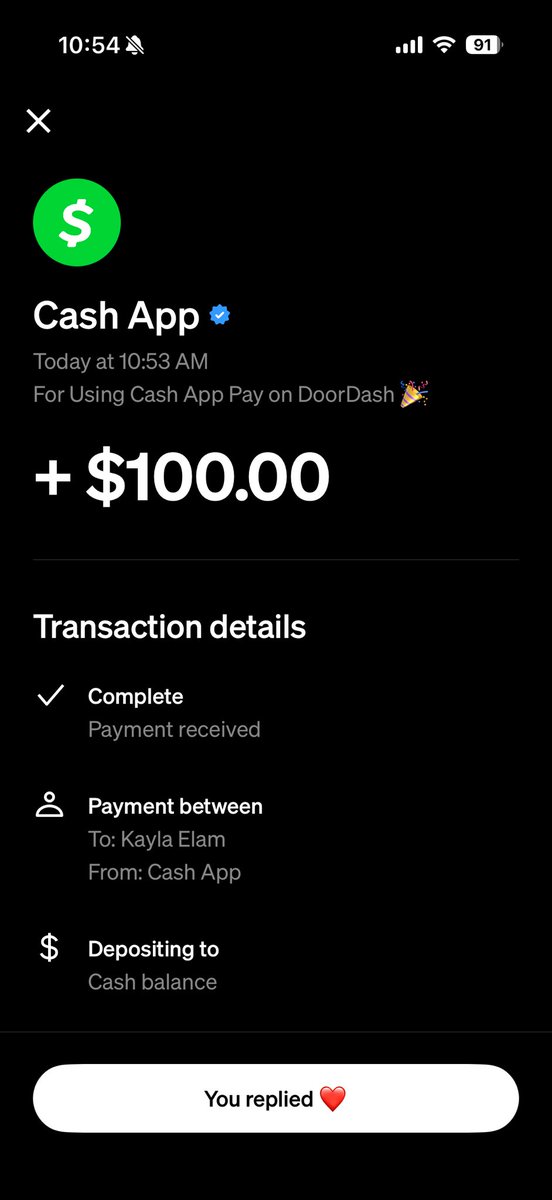 CashApp tweet picture