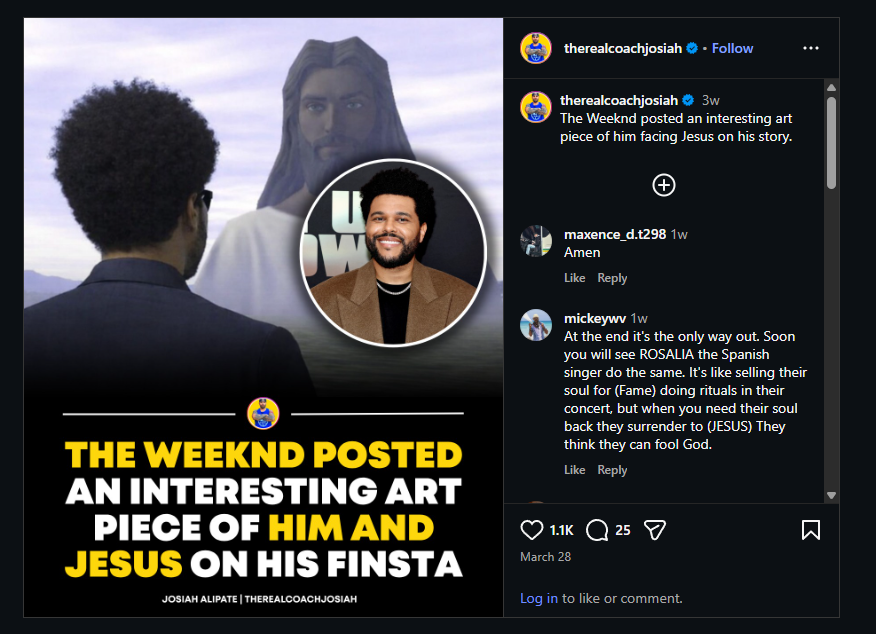 LMAO the WEEKND posting $twin on his story