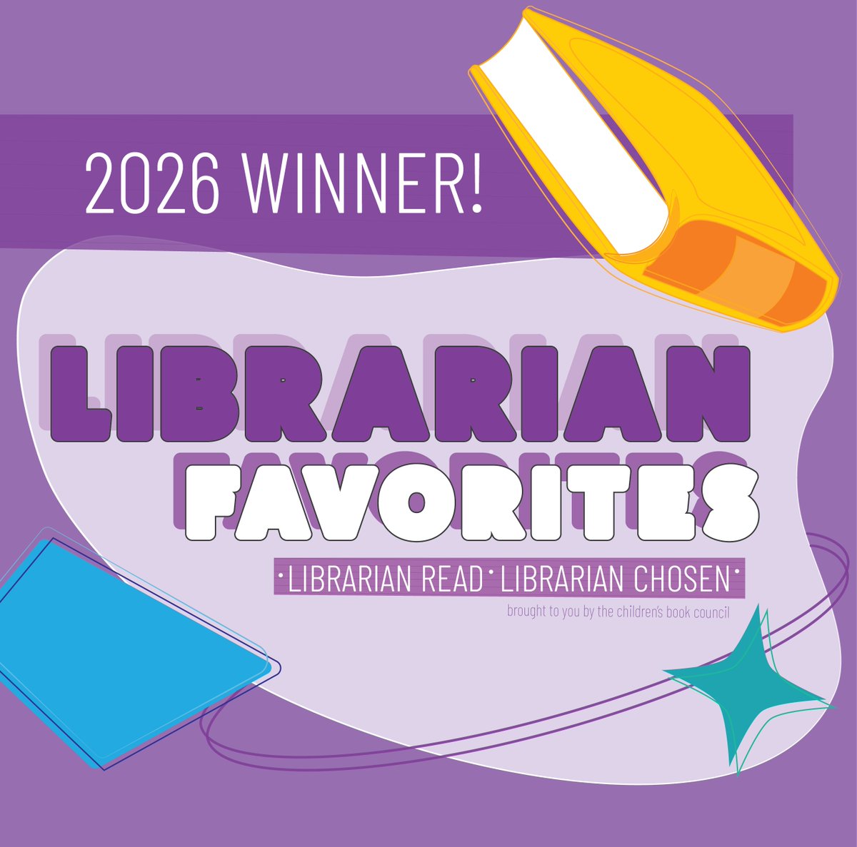 CBCBook's tweet image. Librarian Read. Librarian Chosen. The 2026 LIBRARIAN FAVORITES are live!

Check out this year’s wonderful selection of diverse and vibrant book lists.

Learn more: cbcbooks.org/awards-and-boo…

#KIDSFAVS #kidlit #educators #librarians #reading