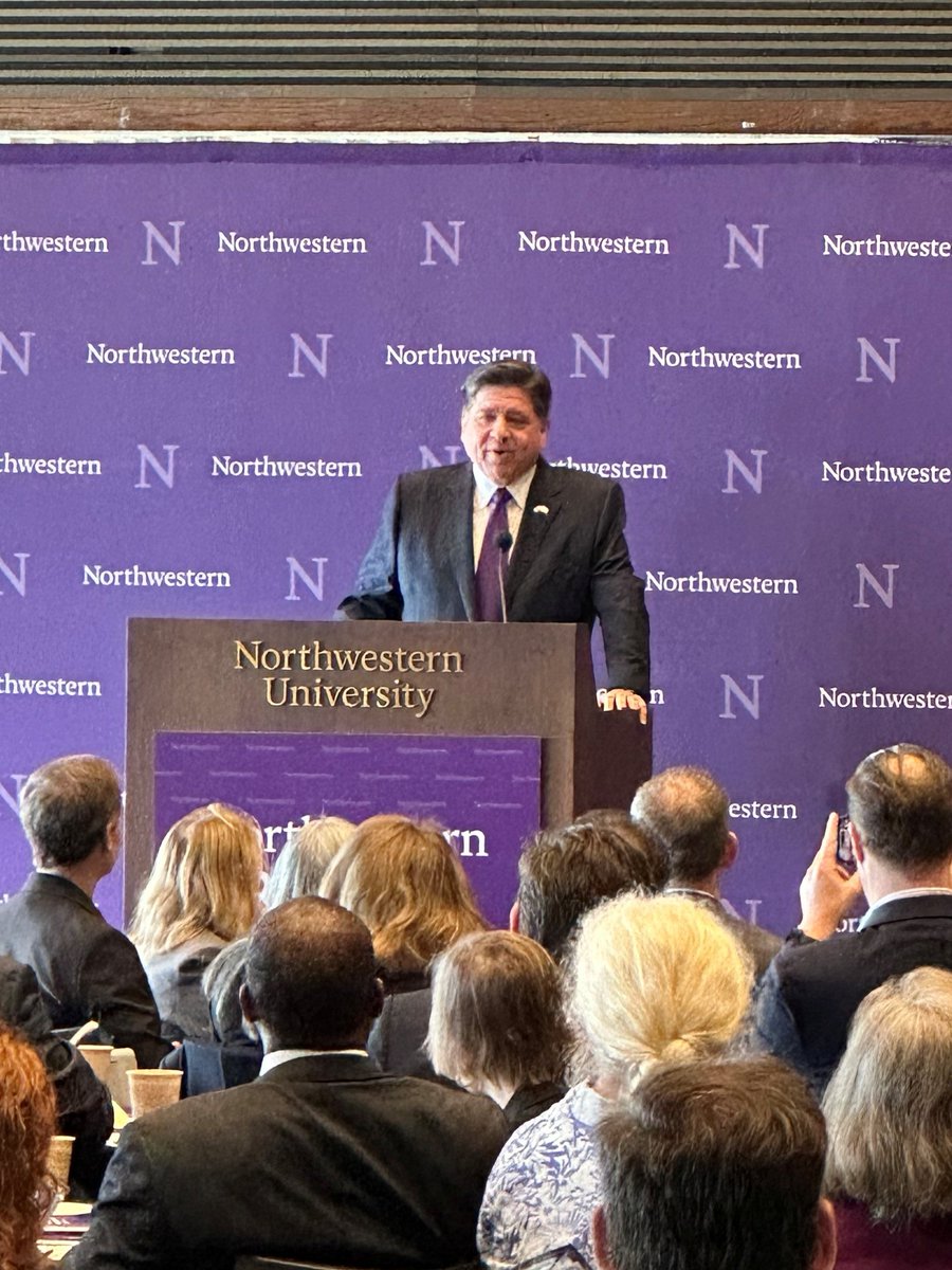 NorthwesternGR's tweet photo. Thank you, @GovPritzker for your engaging remarks at the first-ever @NorthwesternU Quantum Week! Your leadership and commitment to Illinois institutions continue to drive world-class research, innovation, and economic growth. https://t.co/oF1WLIkYr1