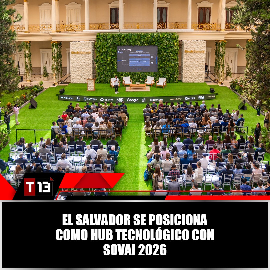 T13Noticias's tweet photo. #ElSalvador impulsa su perfil tecnológico con #SovAI 2026 😯🤖➡ https://t.co/mhQ8laWdW3 https://t.co/iX4okLEqRS