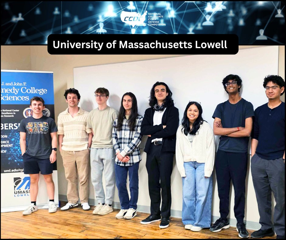 NationalCCDC's tweet image. Consistency meets capability. @UMassLowell is back and ready to outlast, outthink and out-defend the competition. Every move counts at the 21st National Collegiate Cyber Defense Competition! #NCCDC #CyberDefense #UnitedInBlue