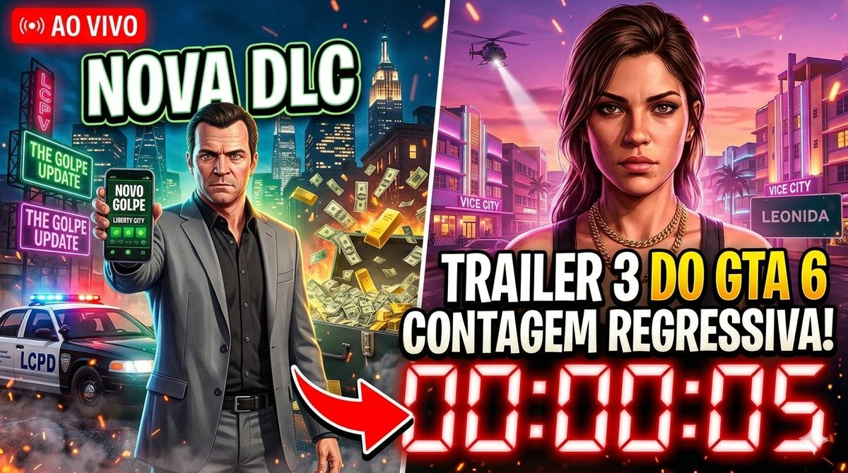🔴 AO VIVO: GOLPE EM LIBERTY CITY CHEGANDO EM BREVE?! É A MAIOR DLC ANTES DO GTA 6 😱  youtube.com/live/EfPHkQuod… #gta6 #gtaonline