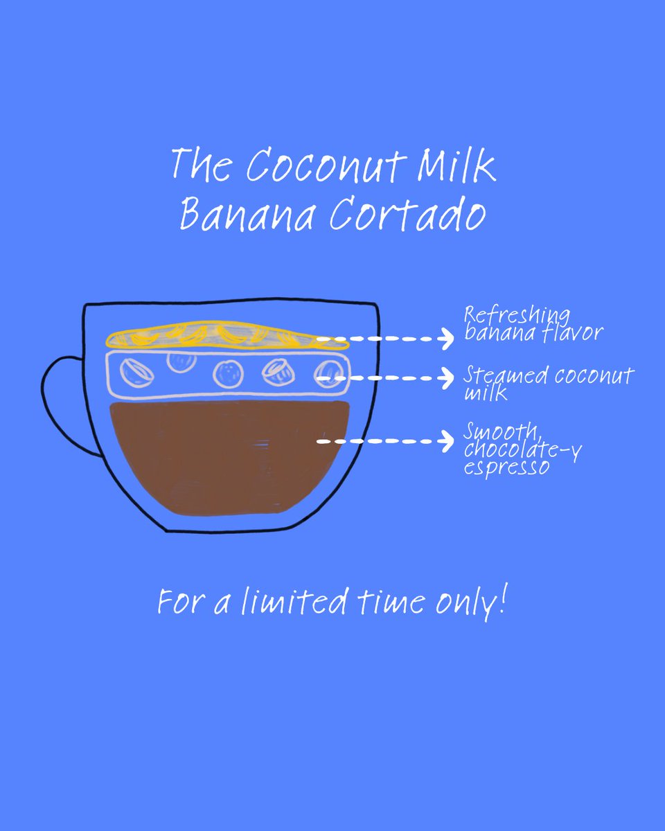 GrandviewGrind's tweet photo. Our banana specials will be gone soon! Try the Coconut Milk Banana Cortado for a limited time only!

*

#grandview #grandviewgrind #columbus #coffee #coffeeshop #cafe #grandviewcoffee https://t.co/bgjTfBaVAv