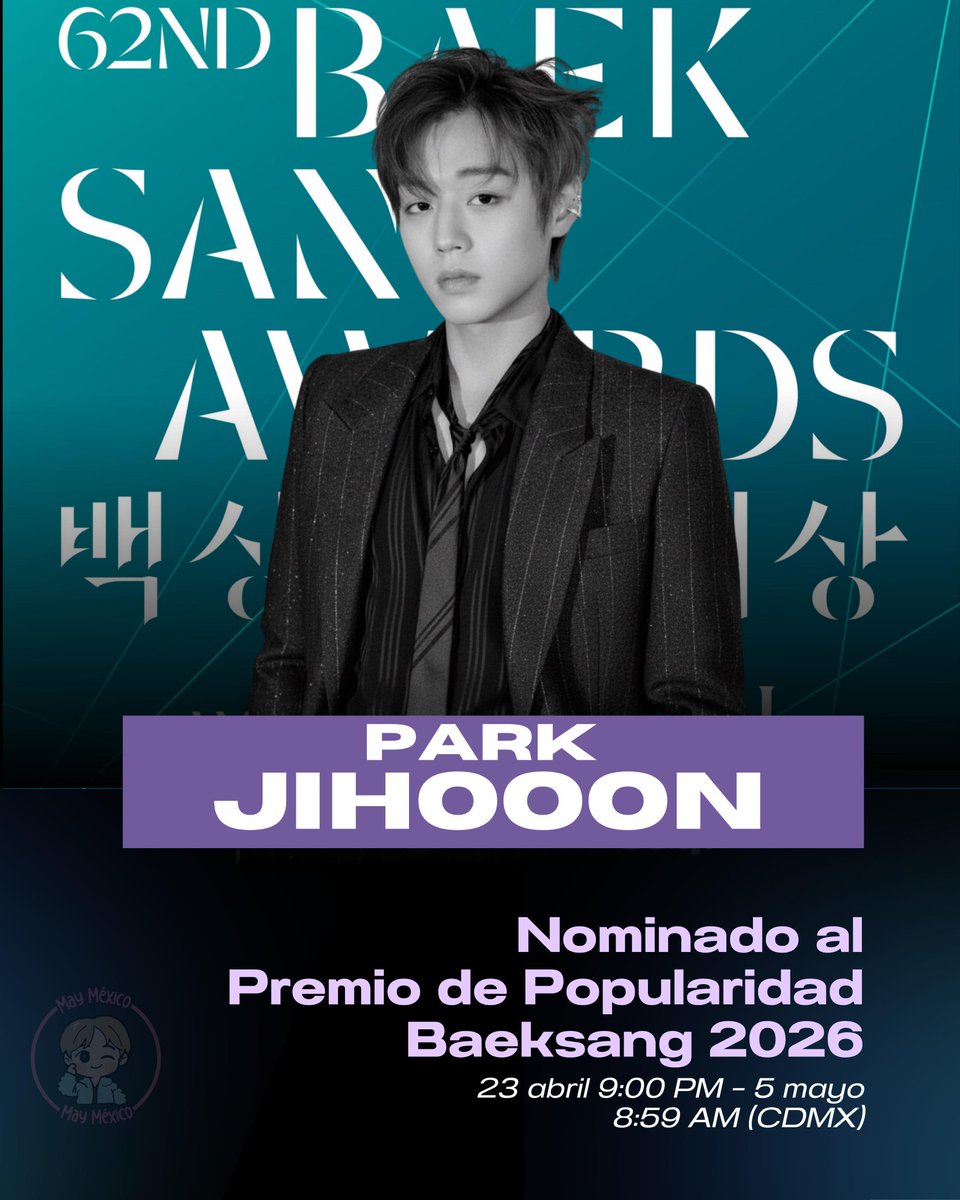 maymexico_'s tweet image. 📢🐰Vota por Park Jihoon en NAVER Popularity Award (Male) de los Baeksang Arts Awards 🗳

Del 23 abril 9:00 PM – 5 mayo 8:59 AM (CDMX)

✔ 1 voto por cuenta al día
🔄 Reinicio: 9:00 AM (CDMX)

🔗 m.entertain.naver.com/poll/polling?i…

#PARKJIHOON #박지훈 #maymexico