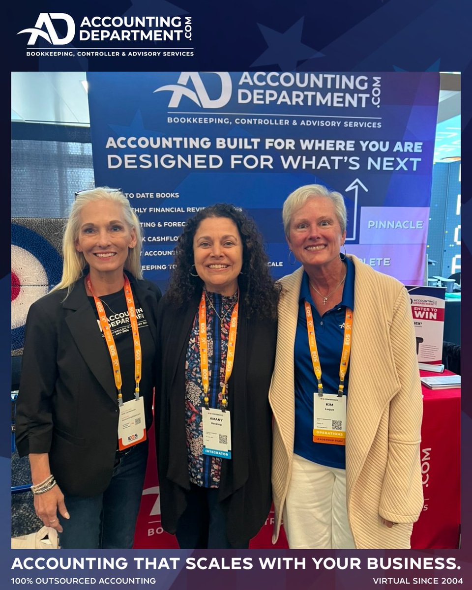 AccountingDept's tweet image. Nancy and Kim caught up with Amany from Hacking Immigration Law at EOS Conference—and her feedback was that the ADC team is “ROCKING IT.” That made our day. 🙌

#EOSConference2026 #HackingImmigrationLaw #ClientLove #RockingIt #OutsourcedAccounting
