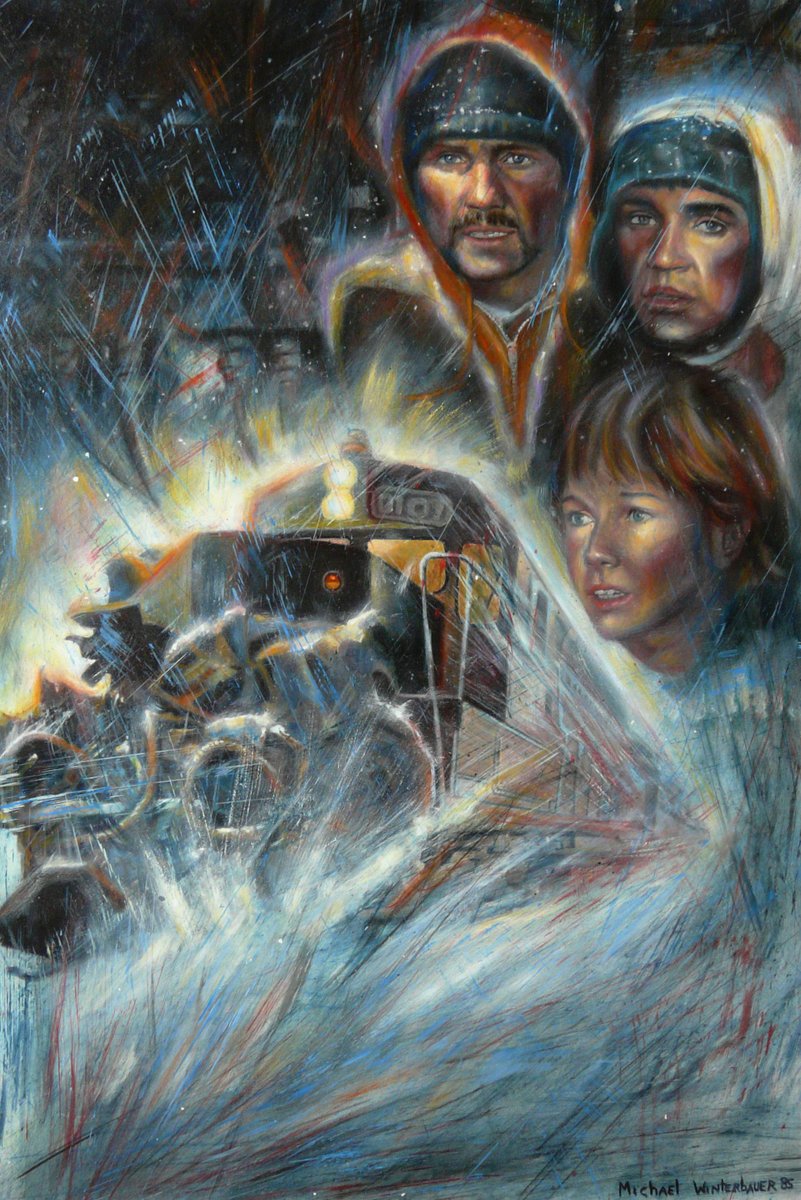 MikeWinterbauer's tweet image. My cool RunAway Train movie poster painting 1985!
#popculture #illustration #movieart #RunAwayTrain