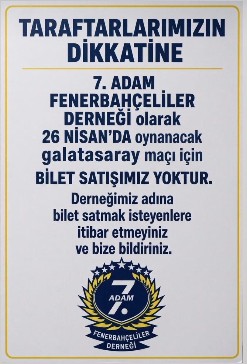 7. Adam Fenerbahçeliler Derneği tweet media