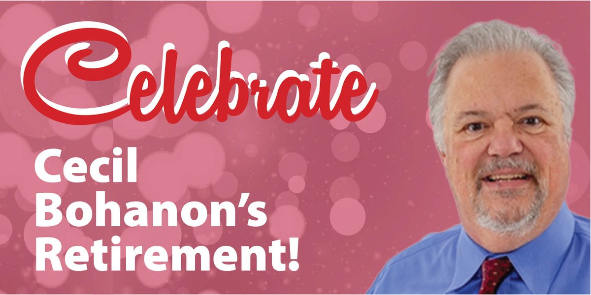 ISPEatBSU's tweet photo. You are invited to honor Dr. Cecil Bohanon’s monumental retirement after 45 years at Ball State University! 
2-6 p.m., Sat., May 9 (Program at 3 p.m.)
BSUAlumni Center, 2800 W Bethel Ave
RSVP: https://t.co/yLmkYqur4T
(You can also use the link to leave a message for Dr. Bohanon.) https://t.co/OWfM2UPbFW
