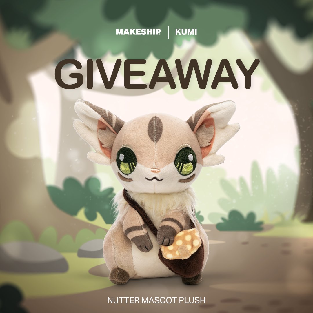 IT’S TIME FOR A NUTTER GIVEAWAY! 

If you want, follow <a href="/Makeship/">Makeship</a> and <a href="/KumiVT/">Kumi 🪶🪑</a> and RETWEET to enter!

TWO DAYS TO ENTER FOR THE CREATURE 💚