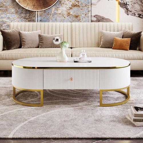 edecorhavens's tweet image. Curved. Chic. Functional. ✨ This 47.2" Modern Oval Coffee Table with gold metal detail + drawers is the perfect living room upgrade.  Shop at edecorhavens.com/products/view/… #ModernLiving #LuxuryDecor #CoffeeTable #EDecorHavens