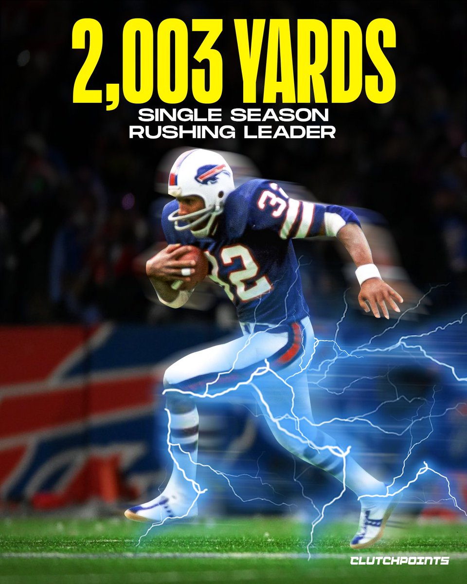 O.J. Simpson’s 2,003-yard masterpiece in 1973 remains the supreme rushing benchmark in Buffalo Bills history. 🏆

The first player to ever eclipse 2,000 yards in a season, achieving the feat in just 14 games. 🦬🏃‍♂️⚡ #BillsMafia #NFL #Bills #Buffalo #NFLStats #RushingLeader