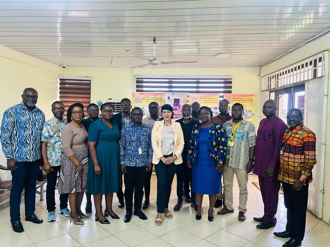 GAECGH's tweet photo. GAEC hosted IAEA PMO Dr. Amal Elrefaei on a high-level visit (Apr 20–24) to strengthen cooperation in peaceful nuclear science 🇬🇭
Key focus: reviewing projects, boosting partnerships &amp; preparing Ghana’s next Country Programme Framework (CPF) ahead of 2027. #GAEC #IAEA https://t.co/BcwraaLQov