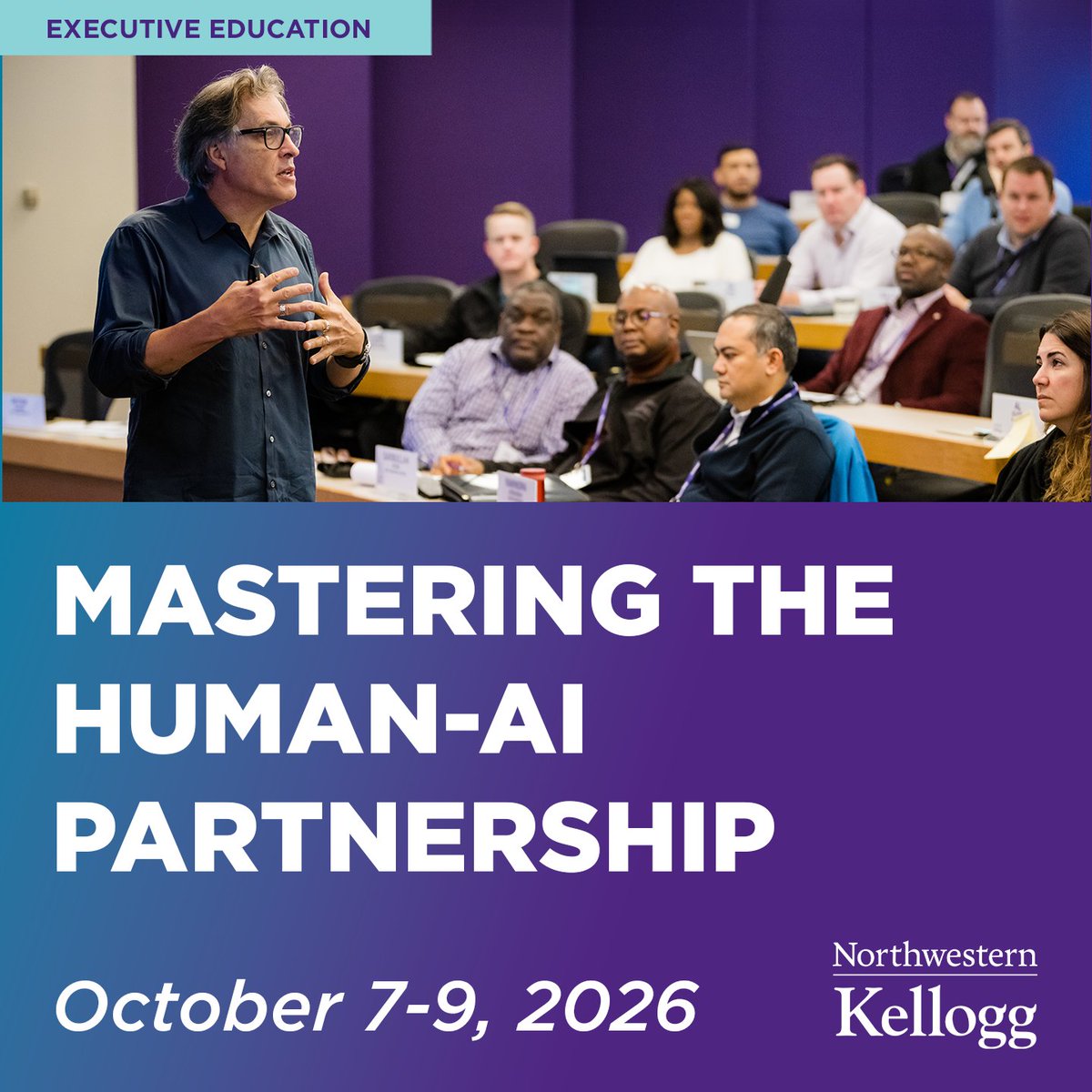 KelloggExecEd's tweet image. AI is advancing faster than rules and norms. 

Learn when to trust AI, when to challenge it and where human judgment must remain central.

Develop a responsible, immediate adoption roadmap: kell.gg/thmi

#KelloggExecEd #AILeadership #HumanAIPartnership #ResponsibleAI