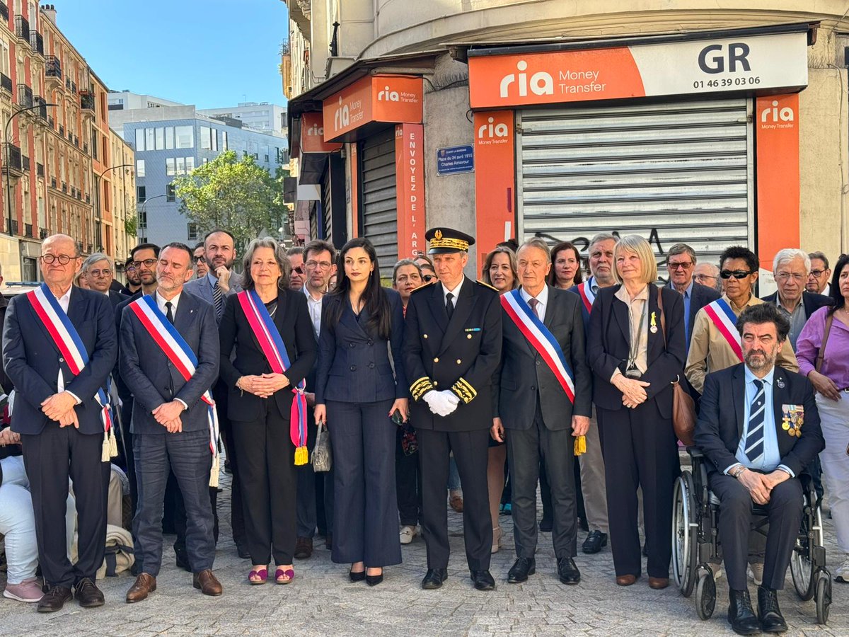 Image de Préfet des Hauts-de-Seine - À l’occasion du 111e anniversaire du Génocide Arménien, une cérémonie s’est tenue aujourd’hui, en pr
