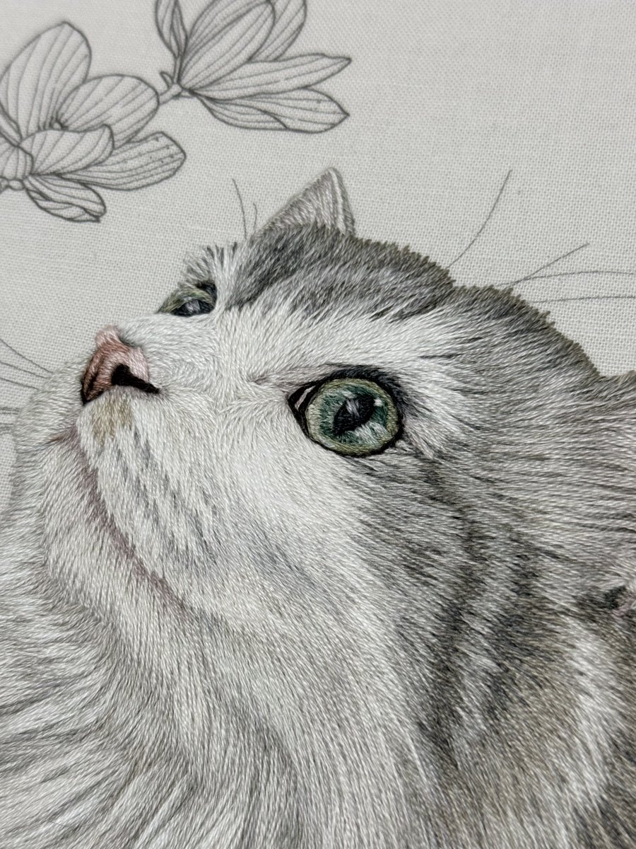 pem_embroidery's tweet image. Not a photo.
This is embroidery.

🐈🪡🤏🏻

#embroidery #wip #needlework