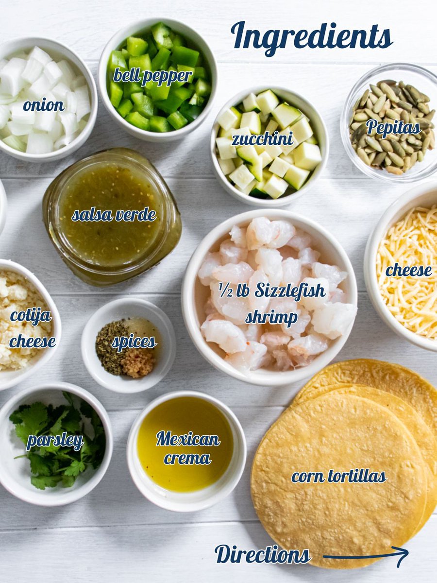sizzlefishfit's tweet photo. If you are looking to switch up taco night, these Shrimp Enchiladas are the perfect place to start. Packed with tender wild Gulf shrimp, veggies, and melty cheese, all wrapped in corn tortillas and baked in tangy salsa verde. 

Full directions 
https://t.co/UHrfgwdwXV https://t.co/94LGDFGQYq