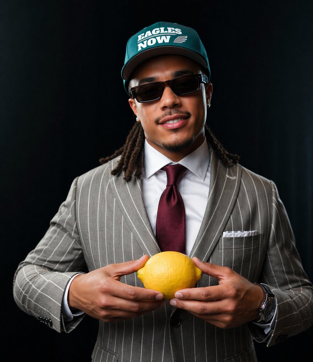 Chase_Senior's tweet image. New Eagles WR Makai Lemon repping Eagles Now after getting drafted.

Future star. 

#Eagles