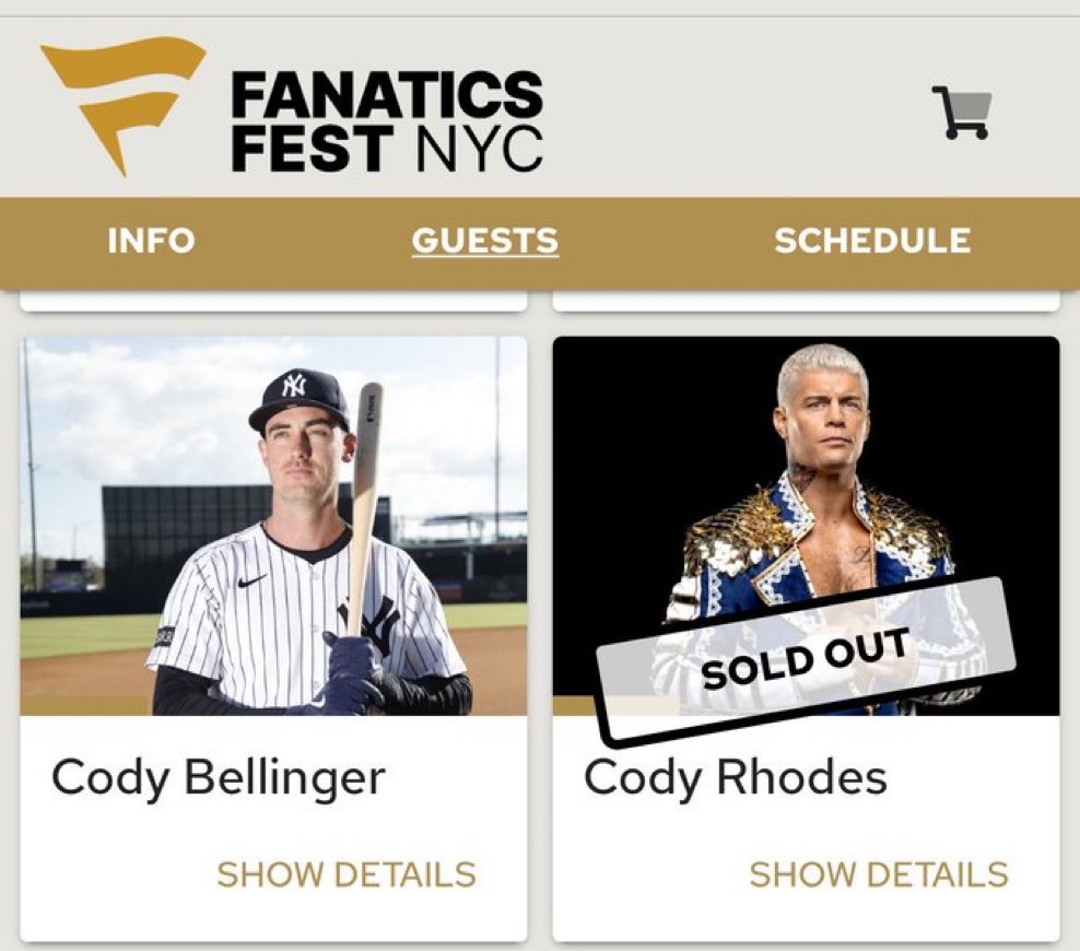 FrankCrupi3's tweet image. Unfortunately Couldn’t get my hands on a @CodyRhodes autograph. Sells out too fast. QB1 for a reason #nightmarefamily