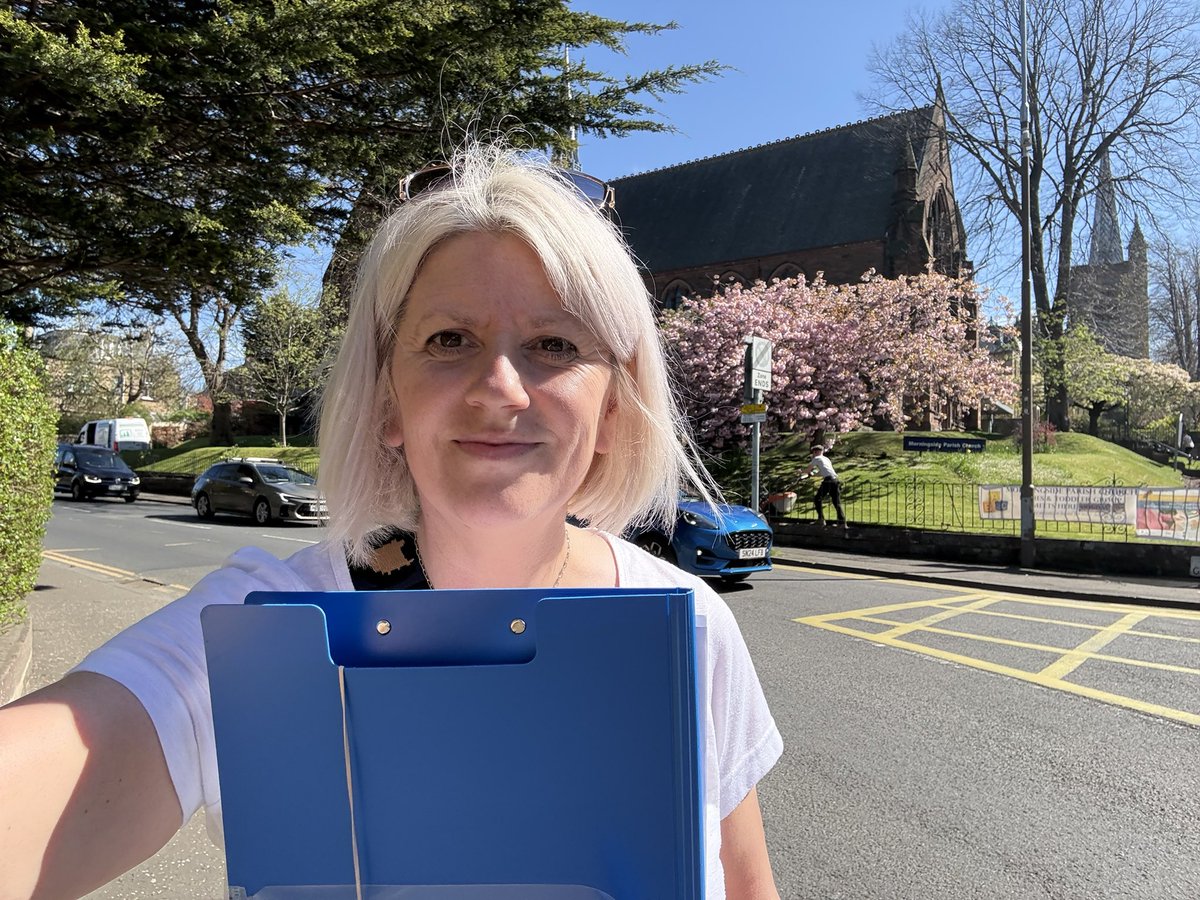 SueJWebber's tweet photo. A super day across the capital speaking to residents who are sick fed up of the SNP: Nationalists that deliver nothing for Scotland.

People want rid of the tired SNP.

The best way is to vote 🗳️Scottish Conservatives on your Peach 🍑 Ballot paper on 7th May https://t.co/cavstSxeJL