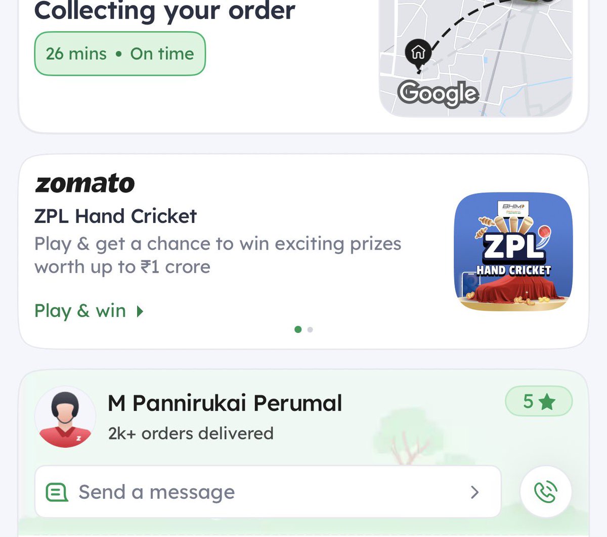 PantryCar's tweet image. Enna Deiveegamana Peyar! (What a Divine Name)😃😃

#Zomato #Delivery #Chennai