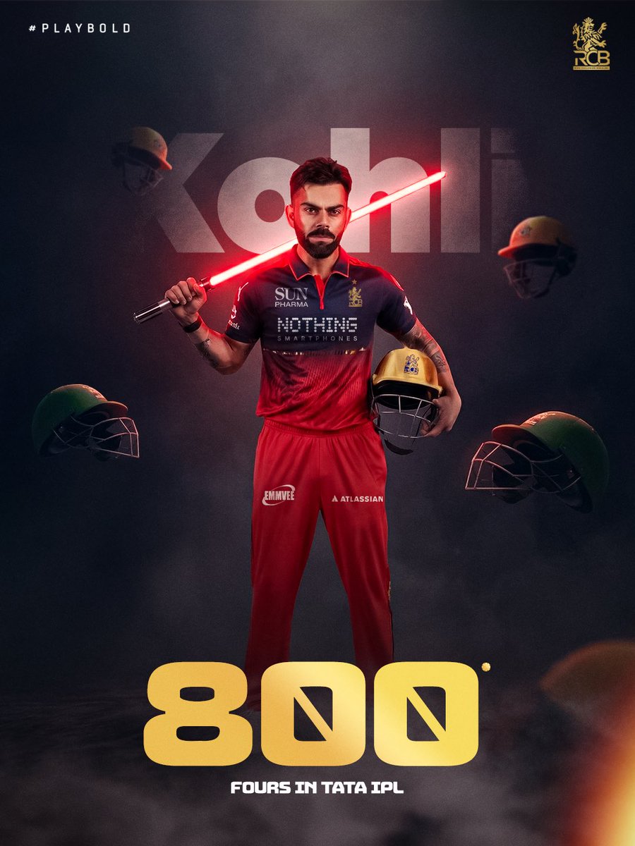 May the 4️⃣s be with you ft. Virat Kohli. ❤️‍🔥👑

The first batter in the history of the #TATAIPL to score EIGHT HUNDRED FOURS!!! 🤯🔥