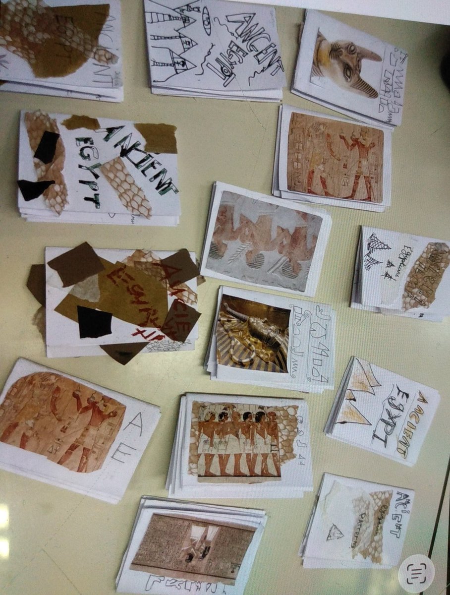 StEdwards_C3's tweet photo. This afternoon, we have been looking at Ancient Egyptian art. We made mini scrap books to show some of our favourite examples.
#stedwardsart
#stedwardshistory https://t.co/nswhsXSw93
