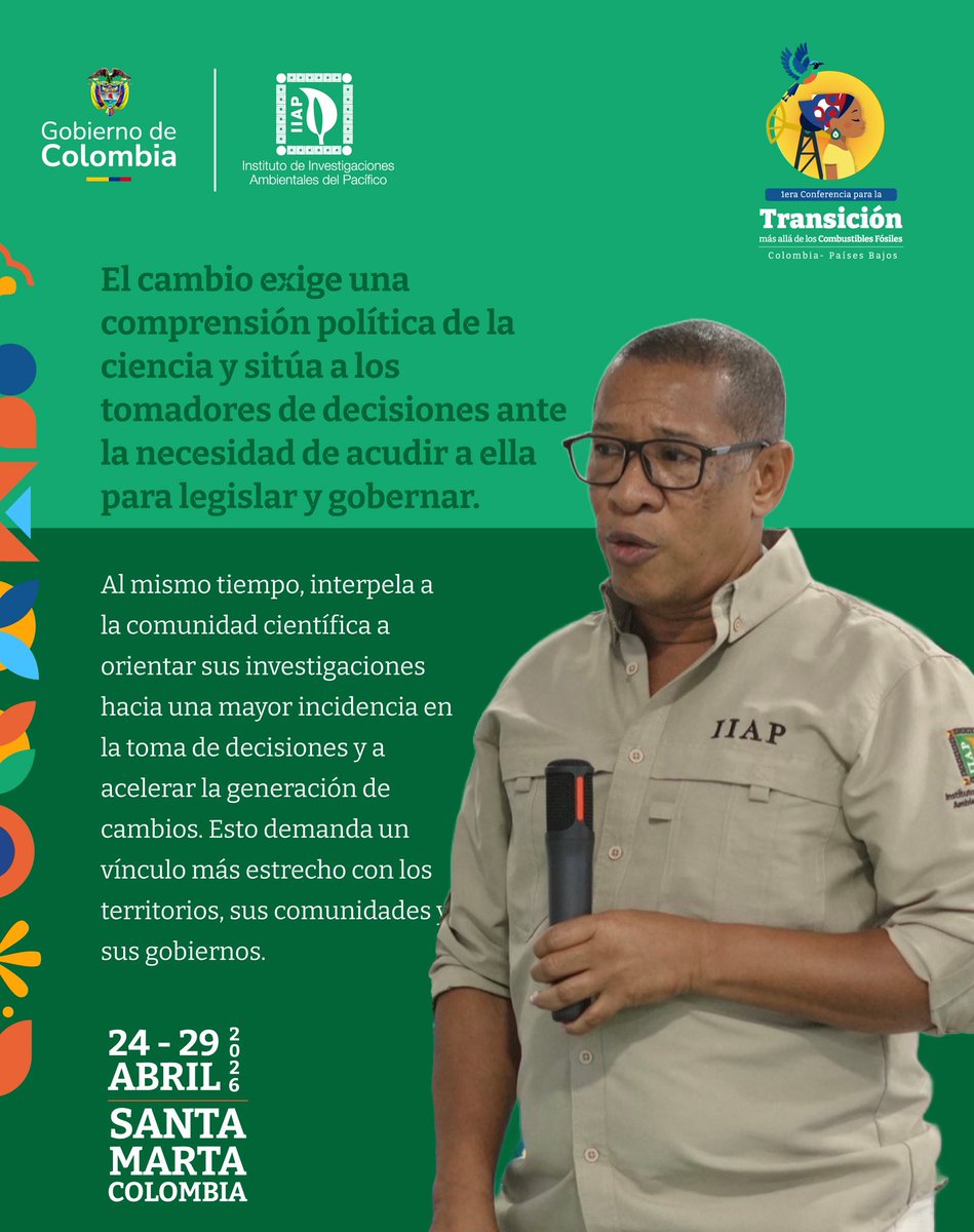 IIAP_CO's tweet photo. Hacemos parte de un país comprometido con la #TransiciónMasAlláDeLosCombustiblesFósiles desde el @IIAP_CO haciendo equipo SINA

📅 Viernes 24 de abril
🕒 3:00 p.m. – 5:00 p.m.
📍 Universidad Sergio Arboleda, Santa Marta

#TransiciónEnergética #CienciaParaLaVida #SINA  #Colombia https://t.co/yYETOyFMZD